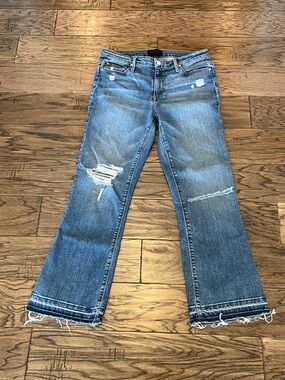 Black Orchid Mia Crop Flare Mid Rise Size 28